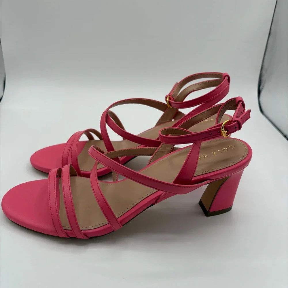 New Cole Haan Women's Pink Addie strap sandals/heels 8
